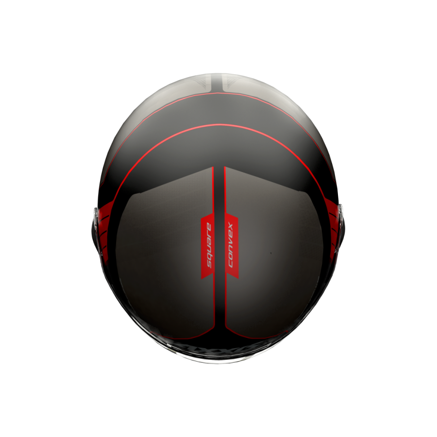 AXXIS-CASCO SQUARE CONVEX B5 ROJO BRILLO