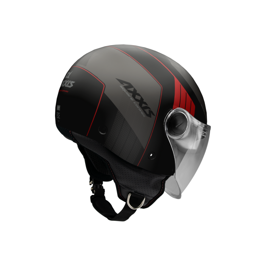 AXXIS-CASCO SQUARE CONVEX B5 ROJO BRILLO