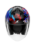 SHARK SKWAL JET PRANZ URBANO TURISMO CASCO NEGRO AZUL ROJO