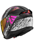 Shark SKWAL i3 Hellcat Casco abierto negro mate cromado morado