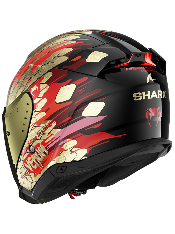 Shark SKWAL i3 JET Venum Casco Negro Rojo Dorado
