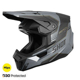 SHOT LITE S10 CASCO DE MOTO NEGRO GRIS MATE
