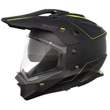 SHOT TREK MAX VISION RALLY CASCO DE MOTO NEGRO NEON AMARILLO MATE