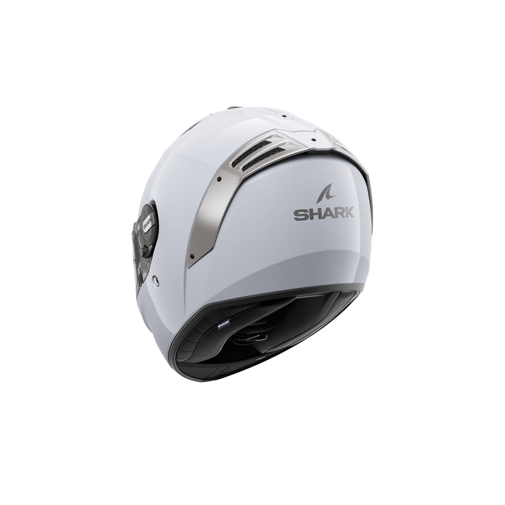 Shark Spartan RS Blank Casco blanco plateado brillante ECE 22.06