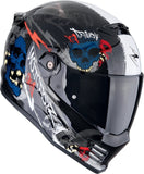 SCORPION CASCOS INTEGRALES COVERT FX SKULLZ NEGRO GRIS ROJO