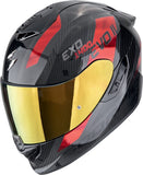 SCORPION CASCOS INTEGRALES EXO-1400 EVO II CARBON AIR PLATTED NEGRO ROJO