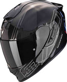 Scorpion EXO-1400 EVO CARBON AIR REIKA ligero Casco Negro Plata Azul