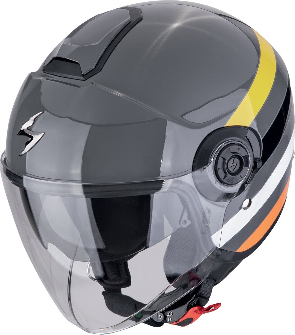 SCORPION EXO-CITY II BEE Urbano Moto Jet Casco Gris Amarillo Negro