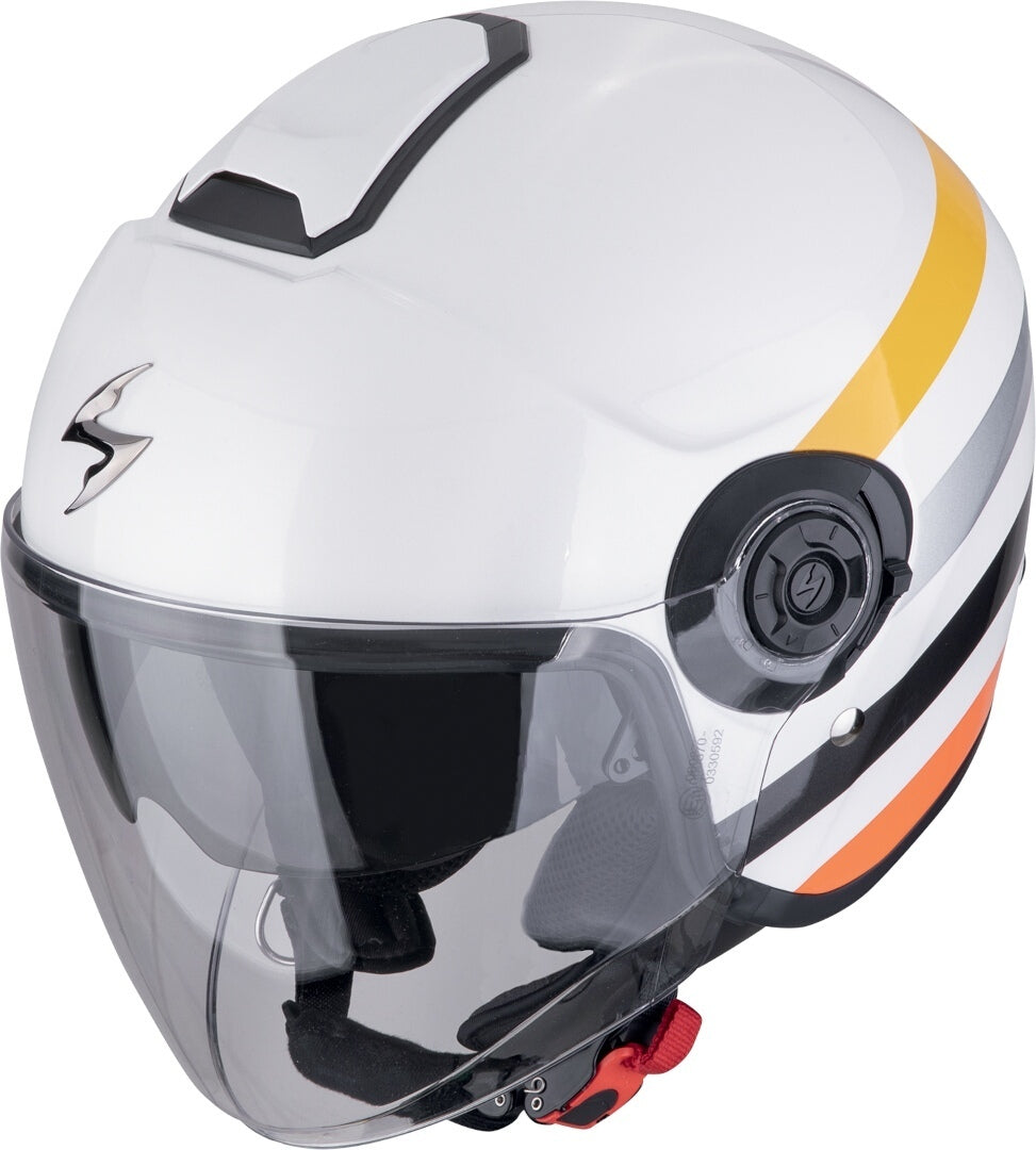 SCORPION EXO-CITY II BEE Urbano Moto Jet Casco Blanco Amarillo