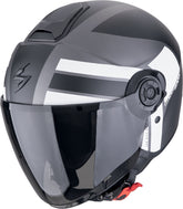 SCORPION EXO-CITY II BLUR Moto Urbano Jet Casco Plata Mate Negro Blanco