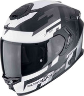 SCORPION CASCOS INTEGRALES EXO-GT SP AIR TORNADO BLANCO NEGRO MATE PLATA