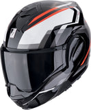 SCORPION EXO Tech Evo Furio de moto Casco modular Negro Rojo