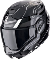 SCORPION EXO Tech Evo Conquer Casco modular Negro Blanco