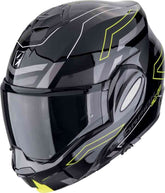 SCORPION EXO Tech Evo Conquer Casco modular Negro Amarillo
