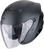 SCORPION EXO-Z1 SOLID Moto Cara Abierta Jet Casco Mate Negro Perla