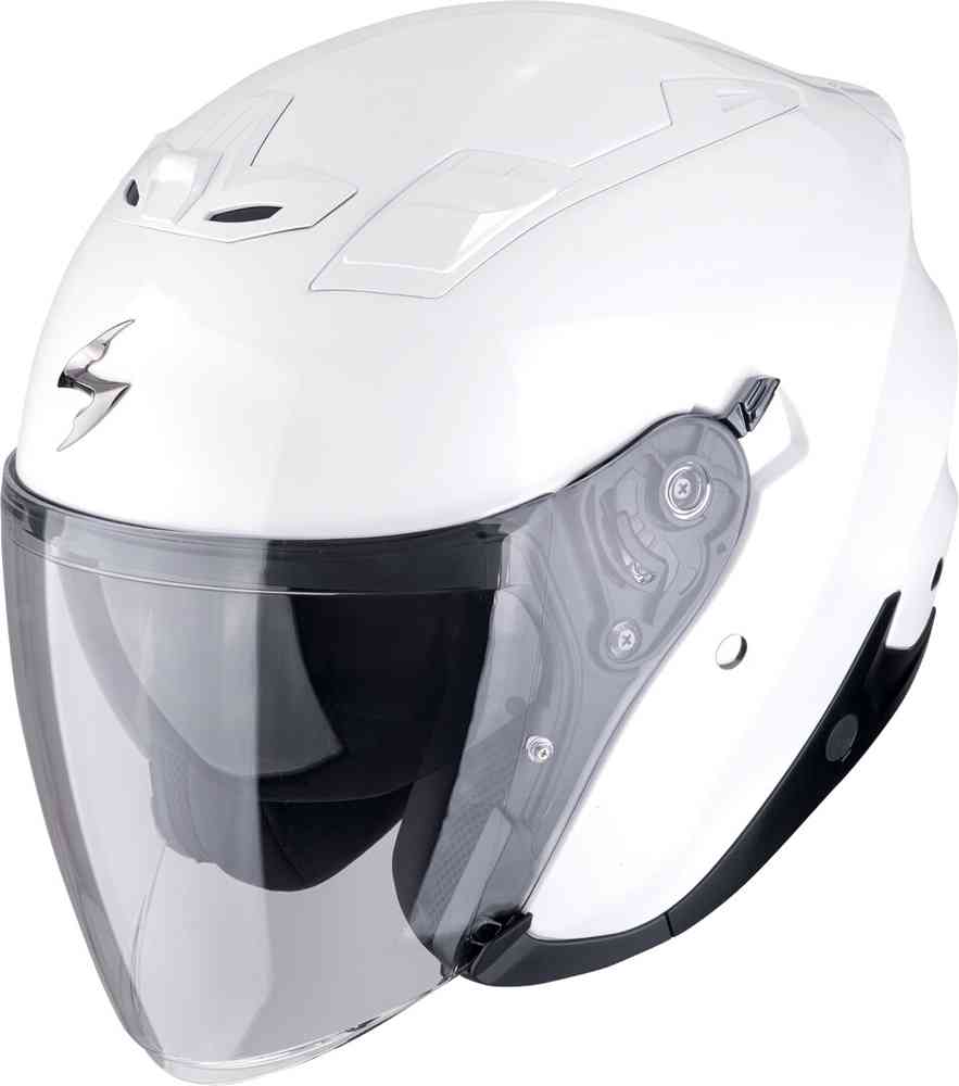 SCORPION EXO-Z1 SOLID Moto Cara Abierta Jet Casco Blanco Perla