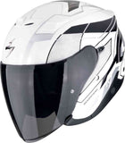 SCORPION EXO-Z1 VUE Moto Urbano Jet Casco Blanco Negro Plata