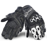 BELA ARMOUR PRO GUANT DE MOTO SHORT HOME NEGRE BLANC