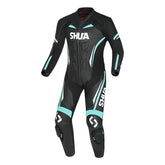 SHUA INFINITY 1PC MONO DE MOTO DONES NEGRE BLANC TURQUISE