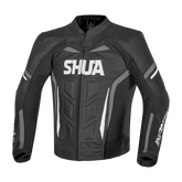 SHUA INFINITY CUIR JAQUETE DE MOTO NEGRE ANTHRACITA