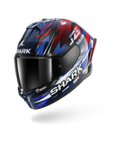 SHARK SKWAL CUP REPLICA ZARCO GP DE FRANCE Azul Chrome Rojo Casco De Moto