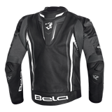 BELA BEAST CUIR JAQUETE DE MOTO HOME NEGRE ANTHIRA BLANC