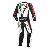 R-TECH DEFENDER GP 1 PC MONO DE MOTO NEGRO BLANCO ROJO VERDE