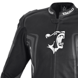 BELA BEAST CUIR JAQUETE DE MOTO HOME NEGRE ANTHIRA BLANC