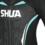 SHUA INFINITY 1PC MONO DE MOTO MUJER NEGRO BLANCO TURQUISE