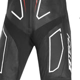 R-TECH DEFENDER GP 1 PC MONO DE MOTO HOMBRE NEGRO BLANCO ROJO
