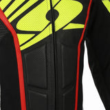 SPYKE ARAGON RACE 1PC MONO DE MOTO NEGRO BLANCO ROJO FLUO AMARILLO