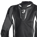 BELA BEAST CUIR JAQUETE DE MOTO HOME NEGRE ANTHIRA BLANC