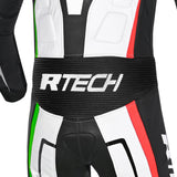 R-TECH DEFENDER GP 1 PC MONO DE MOTO NEGRO BLANCO ROJO VERDE