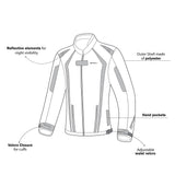 R-TECH MARSHAL JAQUETES DE MOTO SENYORA NEGRE TURQUESA