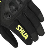 SHUA SHOT GUANTES DE MOTO TEXTILE HOMBRE NEGRO AMARILLO FLOUR