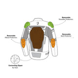 BELA SPRINTER CHAQUETA DE MOTO TEXTIL HOMBRE NEGRO AMARILLO FLUOR
