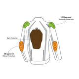 R-TECH MARSHAL JAQUETES DE MOTO SENYORA NEGRE TURQUESA