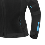SHUA GRAVITY MESH LITE DONA JAQUETE TEXTIL NEGRE TURQUESE