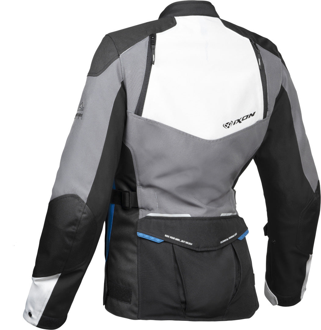IXON BALDER LADY Textil Aventura Moto Chaqueta Negro Gris Azul