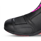 BELA STRIP CUIR GIRA DONA BOTA DE MOTO NEGRE ROSA