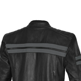 BELA STARK CHAQUETA DE MOTO PIEL GRIS OSCURO ANTRACITA