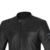 BELA STARK CHAQUETA DE MOTO PIEL GRIS OSCURO ANTRACITA