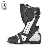 BELA RACE PRO (R-6) CUIR CARRERES BOTA DE MOTO NEGRE BLANC