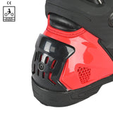 BELA RACE PRO (R-6) CUIR CARRERES BOTA DE MOTO BLANC NEGRE VERMELL