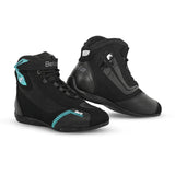 BELA KIVA CUIR URBAN BOTES DE MOTO SENYORA NEGRE TURQUESA