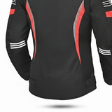 BELA BRADLEY DE TEXTIL JAQUETE DE MOTO SENYORA NEGRO ROJO