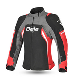 BELA ELANUR CHAQUETA DE MOTO MUJER NEGRO ANTRACITA ROJO