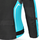 BELA ELANUR CHAQUETA DE MOTOCICLETA MUJER NEGRO TURQUESA
