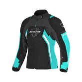 BELA ELANUR TEXTIL JAQUETE DE MOTO SENYORA NEGRE TURQUESA