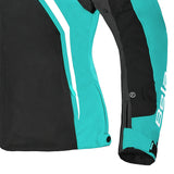 BELA ELANUR TEXTIL JAQUETE DE MOTO SENYORA NEGRE TURQUESA